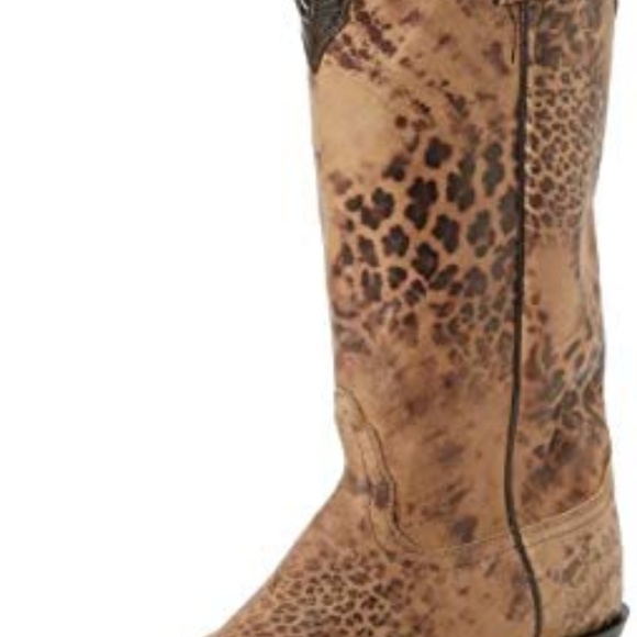 🐾👢Nocona Distressed Leopard Western Leather Boot👢🐾 - Picture 5 of 7